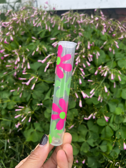 Pink and Green Flower Tube